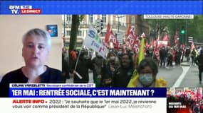 Céline Verzeletti (CGT) sur le 1er mai: "Il y a déjà beaucoup de monde, on est à plus de 300 points de rassemblements" en France