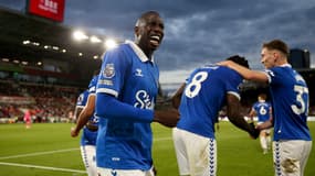 Abdoulaye Doucouré lors du match de Premier League entre Brentford et Everton (1-3, 6e journée de Premier League), le 23 septembre 2023