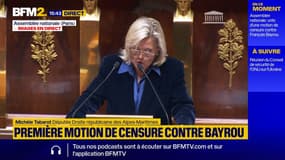 Motion de censure: "nous ne serons pas les alliés des artisans du chaos" dénonce Michèle Tabarot (LR)