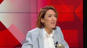 Valérie Hayer, tête de liste de la majorité aux élections européennes, le 21 mai 2024