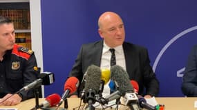 Nicolas Bessone, procureur de la République de Marseille et Joan Carlos Granja Figueras, adjoint au chef du commissariat général chargé des investigations criminelles en Catalogne ce lundi 22 janvier. 
