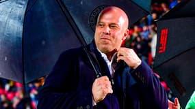 Arne Slot lors de Go Ahead Eagles-Feyenoord, le 25 avril 2024
