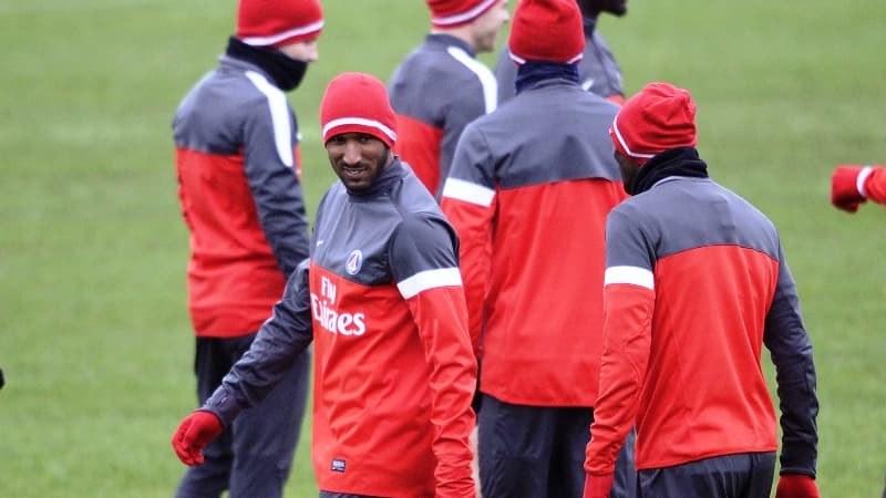 Nicolas Anelka à l'entraînement du PSG