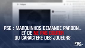 PSG : Marquinhos demande pardon... et de ne pas douter du caractère des joueurs