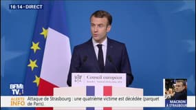 Emmanuel Macron: "Je me rendrai à Strasbourg, sur les lieux de l'attentat auprès des victimes et pour remercier les forces de l'ordre"