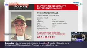 Calvados: appel à témoins pour retrouver un septuagénaire porté disparu