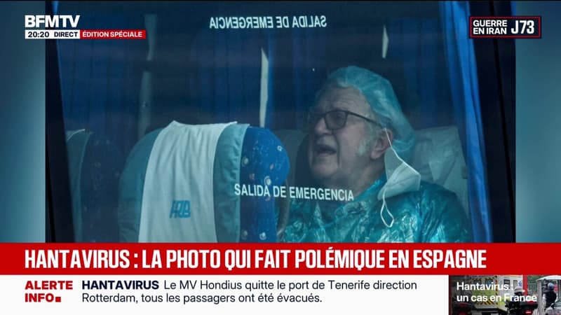 Hantavirus: la photo qui fait polémique en Espagne