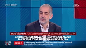 Hôpitaux saturés: "Nos capacités de manœuvre sont extrêmement difficiles" déplore Bruno Mégarbane, chef du service réanimation de l’hôpital Lariboisière à Paris