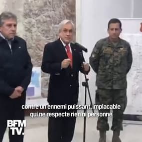 Le président du Chili déclare son pays "en guerre" après les émeutes et les pillages de ce week-end