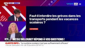 SNCF: "Le droit de grève est protégé par la Constitution", rappelle Nicole Belloubet