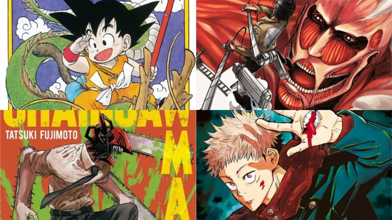 "Dragon Ball", "L'Attaque des Titans", "Chainsaw Man" et "Jujutsu Kaisen"