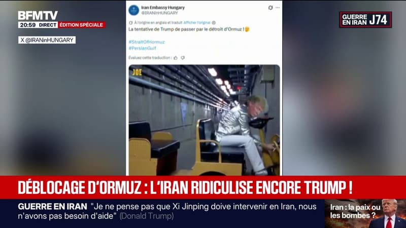 Déblocage du détroit d'Ormuz: l'Iran ridiculise encore Donald Trump