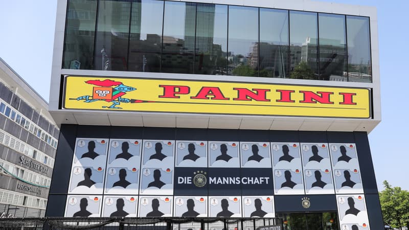 La façade du musée allemand du football avec les célèbres vignettes Panini, en 2018