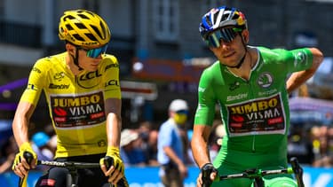 Jonas Vingegaard et Wout Van Aert lors du Tour de France 2022