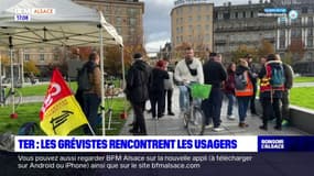 Alsace: les cheminots grévistes à la rencontre des usagers