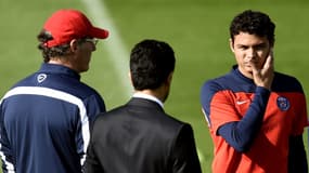 Laurent Blanc, Nasser Al-Khelaïfi et Thiago Silva