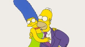 Marge et Homer Simpson.