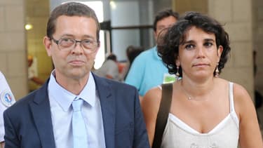 Le docteur Bonnemaison et son épouse arrivent aux assises de Pau le 12 juin 2014.