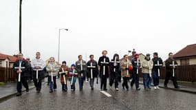 Manifestation de familles de victimes du Bloody Sunday en 2002.