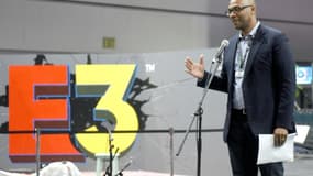 Stanley Pierre-Louis lors d'une intervention au salon E3 en 2019, le dernier qui s'est tenu en personne au Centre de convention de Los Angeles