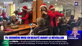 Le rush dans les salons de coiffure parisiens pour le réveillon de Noël
