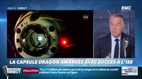 "La chronique de Frédéric Simottel": pourquoi l'amarrage de la capsule Dragon à l'ISS est-il historique?