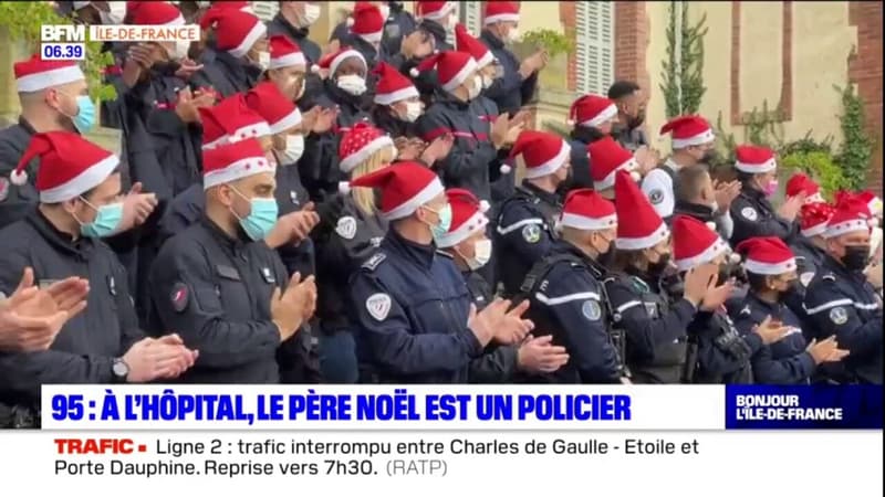 Val-d'Oise: à l'hôpital de Margency, le Père Noël est un policier