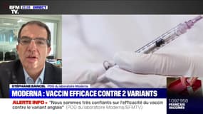 Stéphane Bancel: "Le nombre de vaccins fourni chaque mois [par Moderna] ne va faire qu'augmenter jusqu'à l'été au moins"