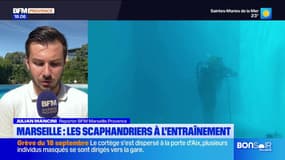 Marseille : les scaphandriers à l'entraînement