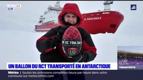 Toulon: un ballon du RCT transporté en Antarctique