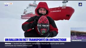 Toulon: un ballon du RCT transporté en Antarctique