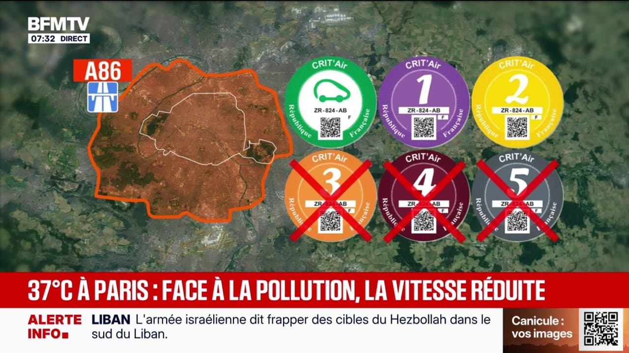La circulation différenciée mise en place en Île-de-France en raison de l'épisode de pollution