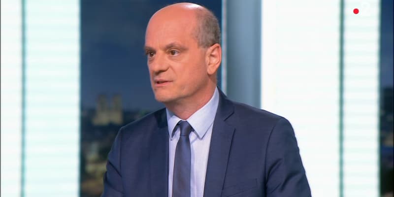 Jean-Michel Blanquer au journal télévisé de France 2 ce mercredi soir.