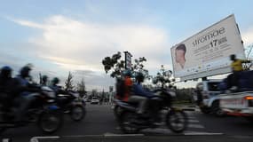 Affiches annonçant le concert de Stromae à Kigali, le 17 octobre 2015.