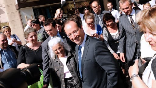 François Hollande en déplacement à Tulle en 2012.