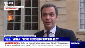Réforme des retraites: "Nous ne renoncerons pas à notre réforme des retraites", affirme Olivier Véran