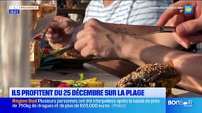 Toulon : ils profitent du 25 décembre sur la plage !