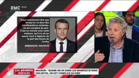 #Giletsjaunes - "Emmanuel Macron devrait dire que ceux qui vont à des manifestations interdites, s'exposent à des violences y compris policières et sont complices de violences !" @GWGoldnadel  #GGRMC 