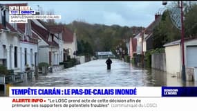 Pas-de-Calais: le département inondé après le passage de la tempête Ciaran