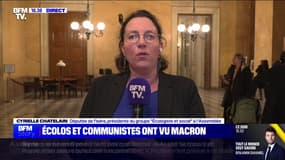Consultations à l'Élysée: "On a été surpris de voir un président de la République qui nous a dit qu'il faudrait que le bloc présidentiel fasse des concessions", explique Cyrielle Chatelain (Les Écologistes)