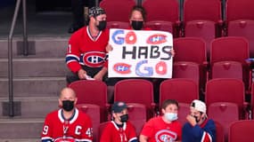 Les supporters de l'équipe de hockey de Montréal le 7 juin 2021