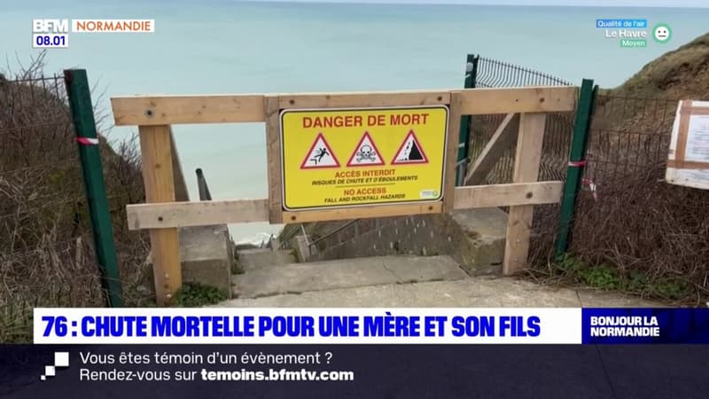 Une histoire tragique: une mère et son fils de 3 ans chutent mortellement d'une falaise à Sotteville-sur-Mer 
