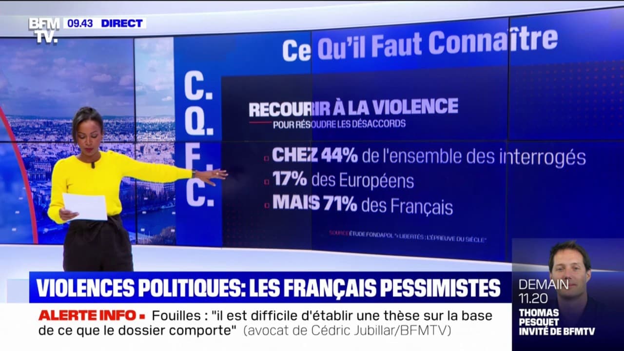 Violences politiques: les Français plutôt pessimistes, selon une étude