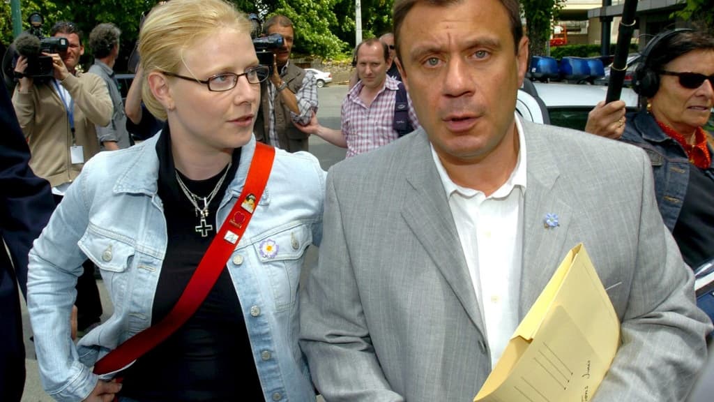 Laetitia Delhez et Jean-Denis Lejeune, en 2004 à Arlon (Belgique). 