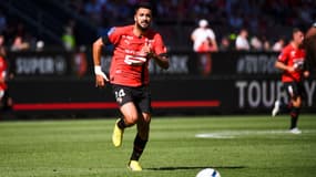 Gaëtan Laborde avec Rennes en Ligue 1, le 7 août 2022