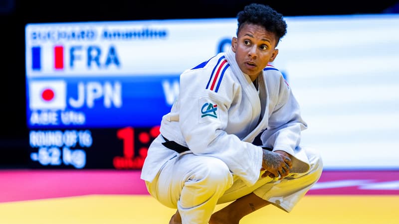 La judoka française Amandine Buchard lors des Mondiaux de judo, 14 juin 2025