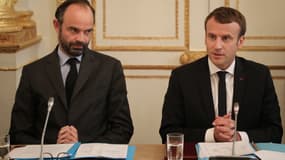 Edouard Philippe et Emmanuel Macron, en octobre 2017. 