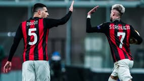 Diogo Dalot et Samu Castillejo (AC Milan)