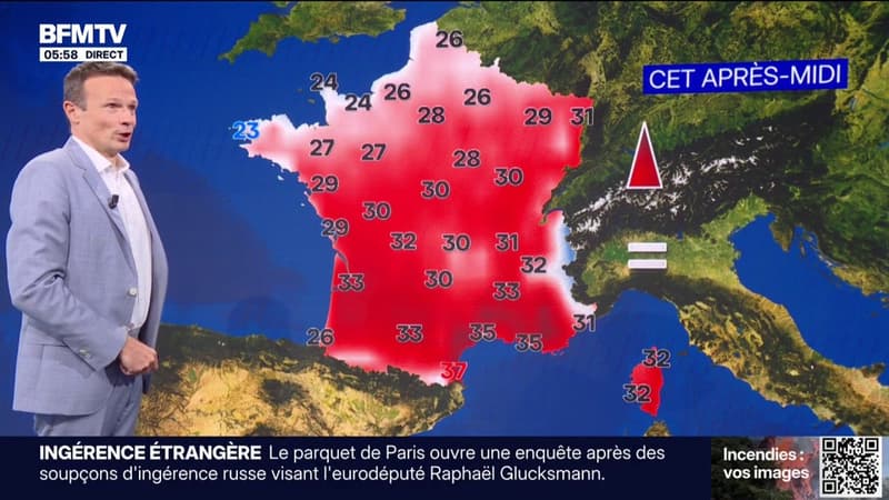Un temps ensolleilé, du vent jusqu'à 60 km/h, des températures allant de 23 à 37°C cet après-midi... La météo de ce vendredi 7 août