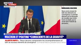 Russie: Emmanuel Macron appelle à "bâtir ensemble des garanties concrètes de sécurité"